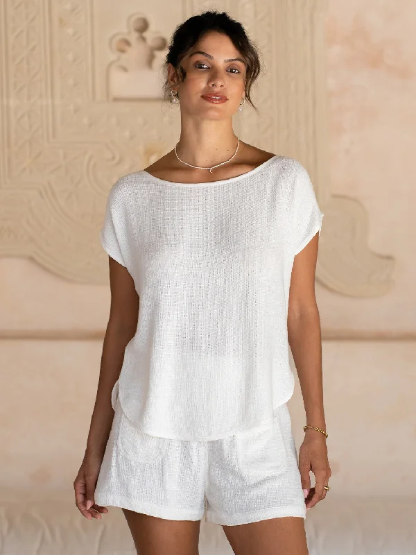 Casa Linen Blend Top Coconut