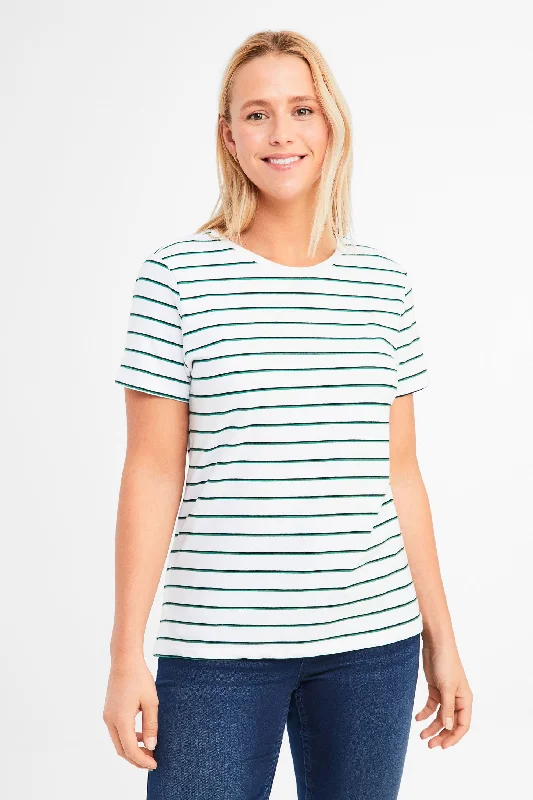 T-shirt rayé en coton - Femme