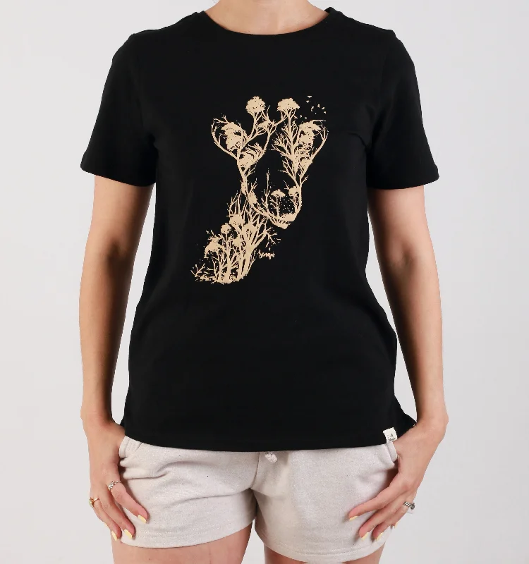 "TREE GIRAFFE" - TEE - BLACK