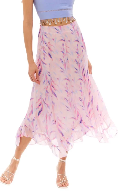 Karina Midi Skirt In Soft Tropical