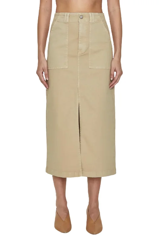 Pamela Utility Skirt In Latte