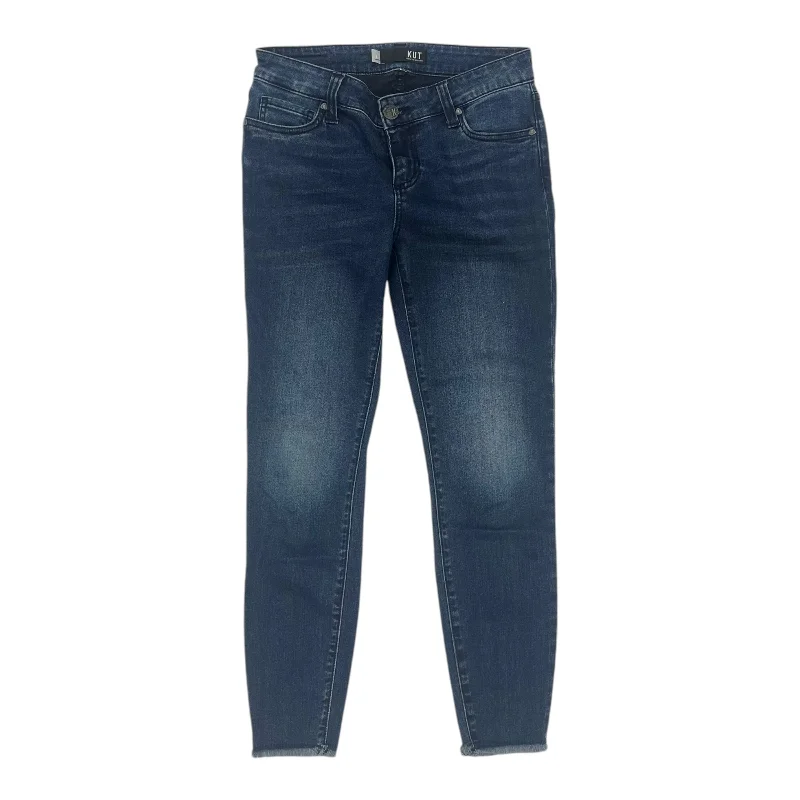 Jeans Skinny By Kut In Blue Denim, Size:4