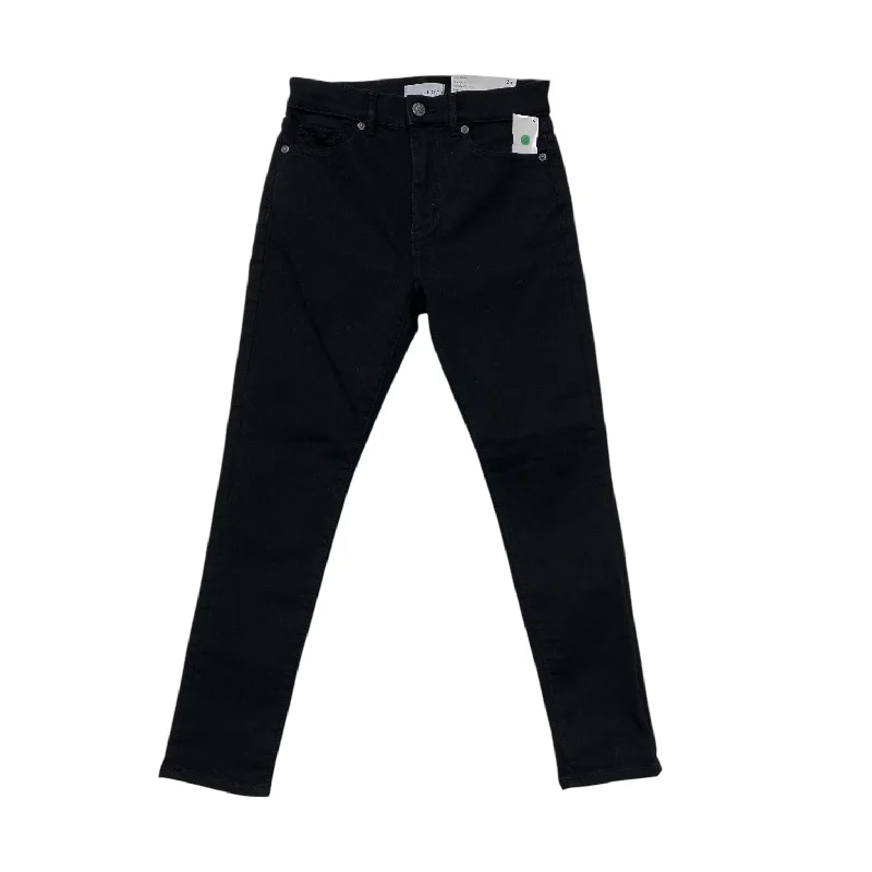 Jeans Skinny By Loft In Black Denim, Size: 0