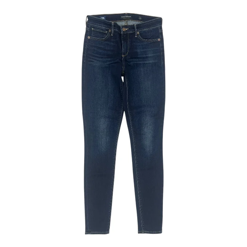 Jeans Skinny By Lucky Brand In Blue Denim, Size:4