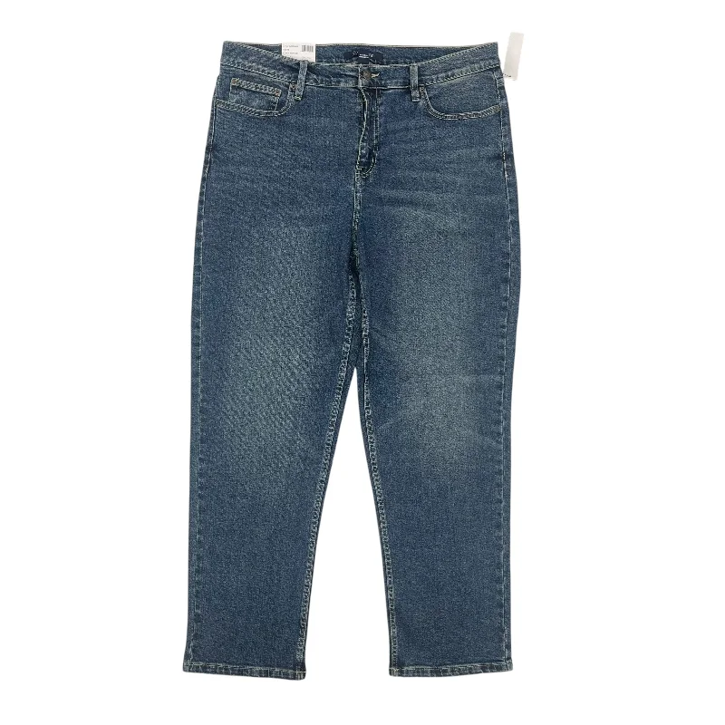 Jeans Straight By Calvin Klein In Blue Denim, Size:16