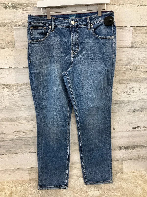 Jeans Straight By Jag In Blue Denim, Size: 14