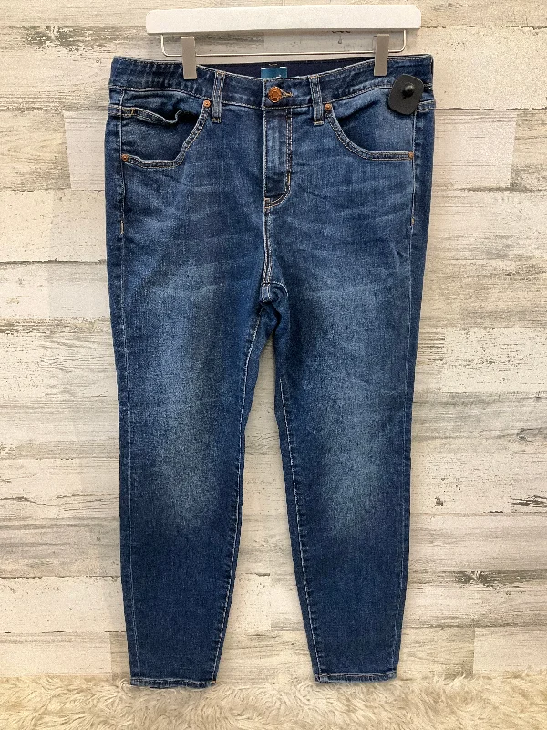 Jeans Straight By Jag In Blue Denim, Size: 14