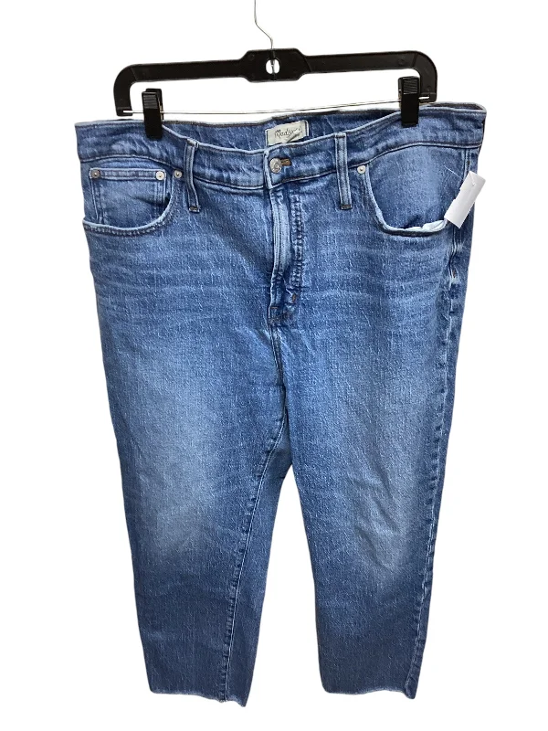 Jeans Straight By Madewell In Blue Denim, Size: 16