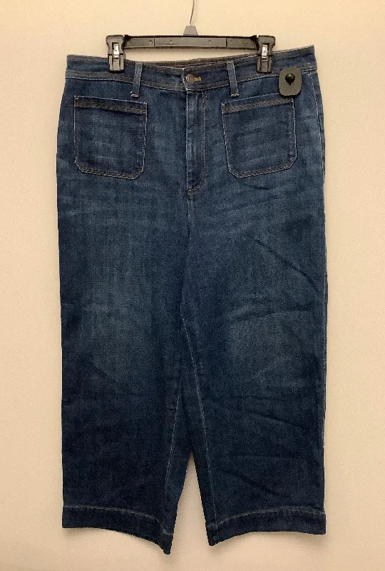 Jeans Wide Leg By Gap In Blue Denim, Size: 12