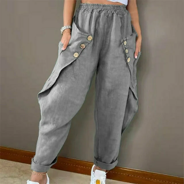 Casual Solid Color Harem Pants