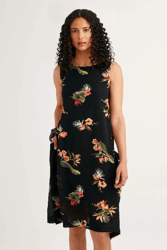 Robe coupe ligne A imprimé floral - Femme