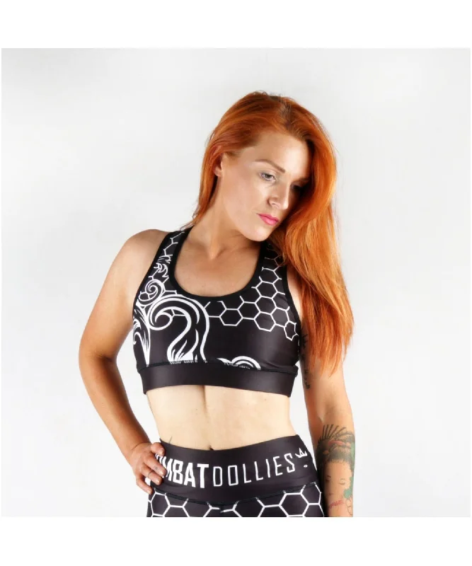 Combat Dollies Filigree Sports Bra Black