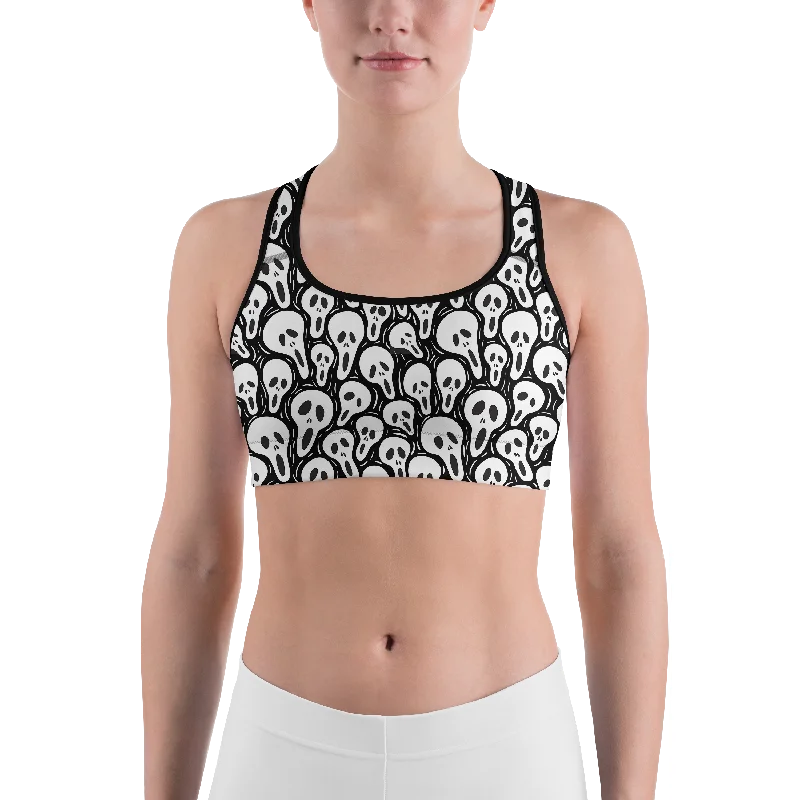 Ghost Face Sports Bra