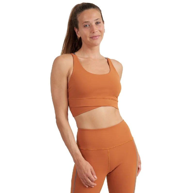 Thrive Societe Reflective Wrap Bra Pumpkin Spice