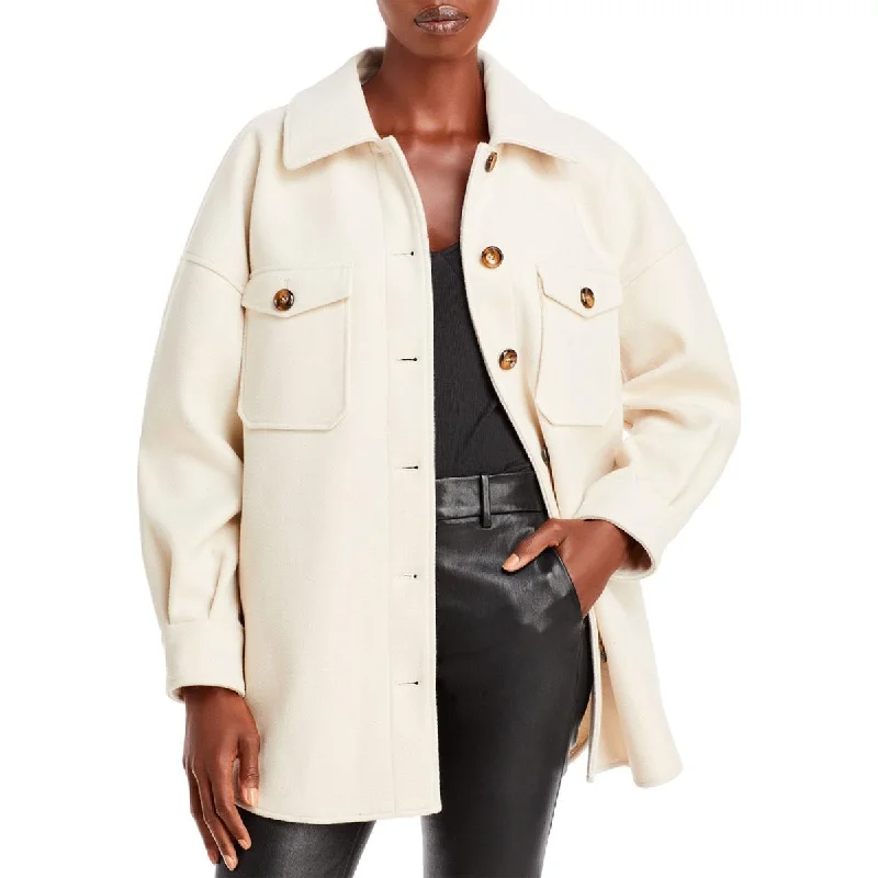 Aqua Womens Lightweight Cold Weather Shirt Jacket