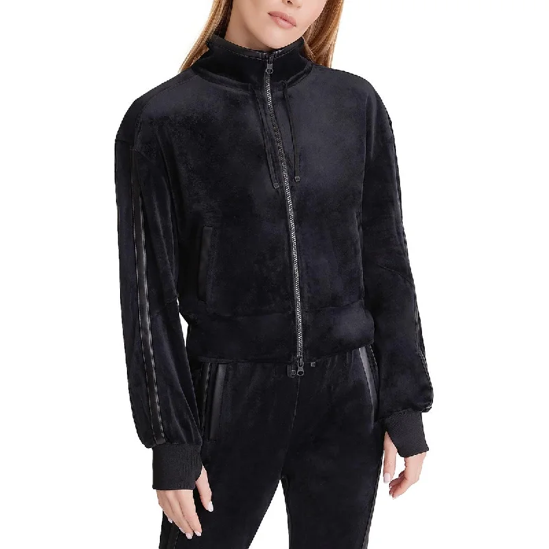 Blanc Noir Womens Velour Sporty Soft Shell Jacket