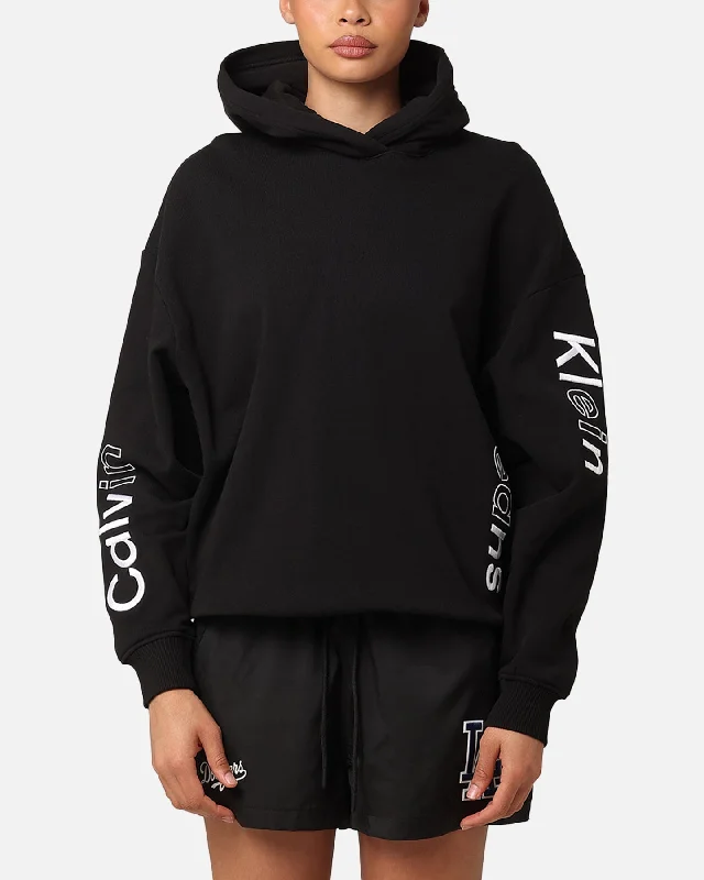 Calvin Klein Women's Multi Placement Logo Hoodie Black