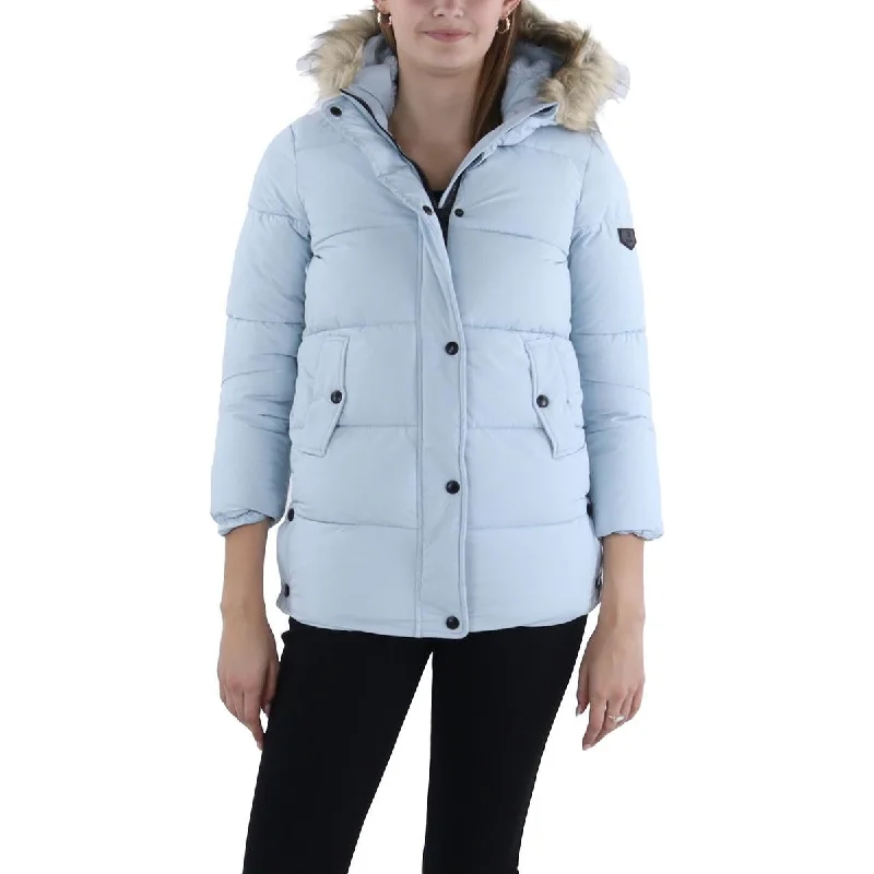 Sam Edelman Womens Quilted Cold Weather Puffer Jacket