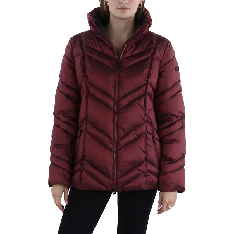 Sam Edelman Womens Quilted Short Puffer Jacket