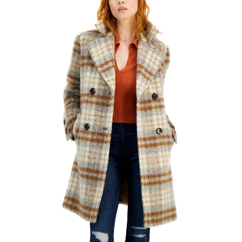 Sam Edelman Womens Wool Blend Long Long Coat