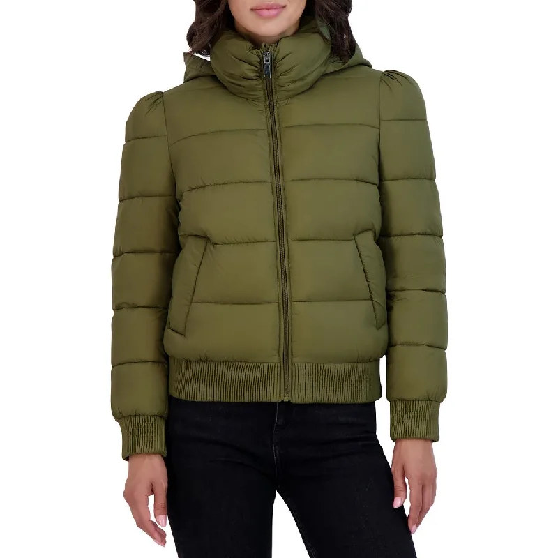 Tahari Womens Cold Weather Hooded Puffer Jacket